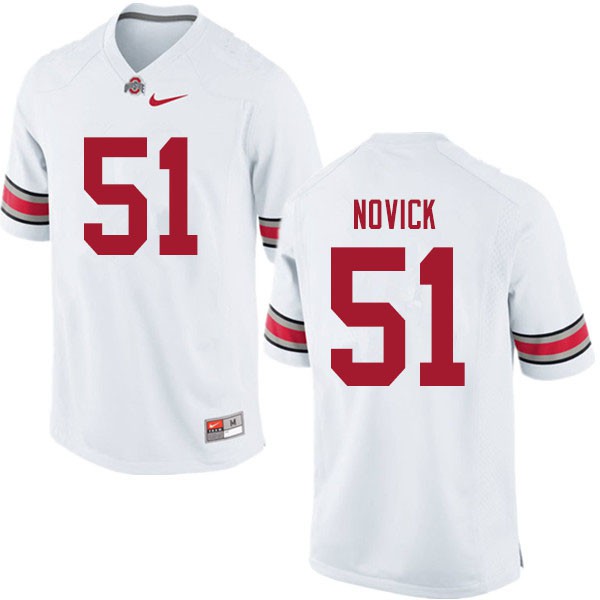 Ohio State Buckeyes #51 Brett Novick Men Stitch Jersey White